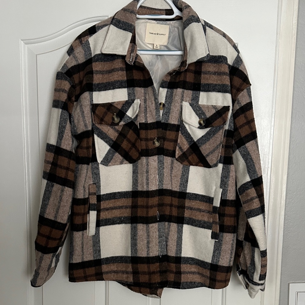 Thread & Supply plaid shacket